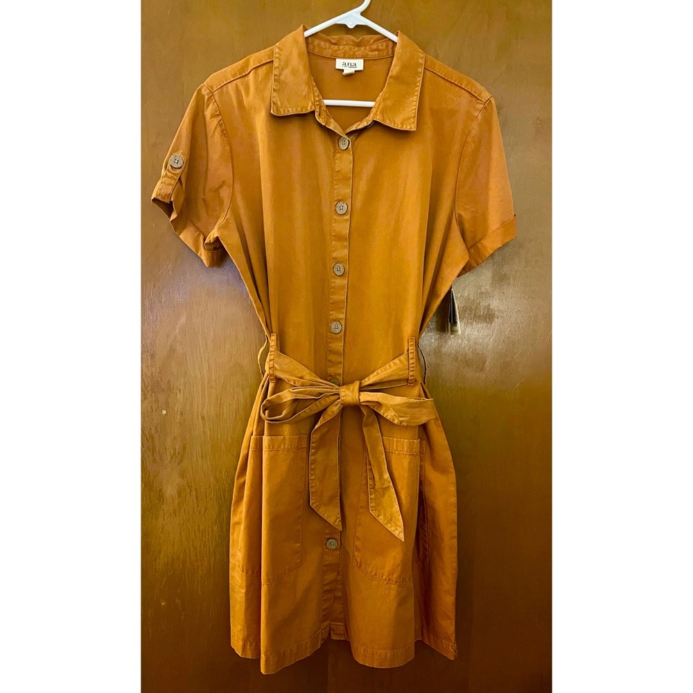 Short sleeve button up shirt dress
